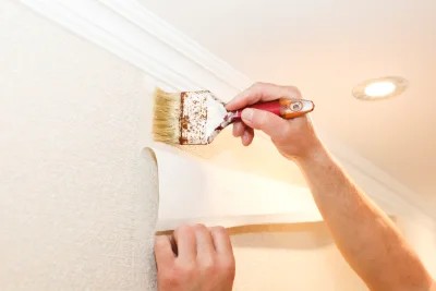Pose de papier peint à Belvédère — revêtements muraux et toiles de verre